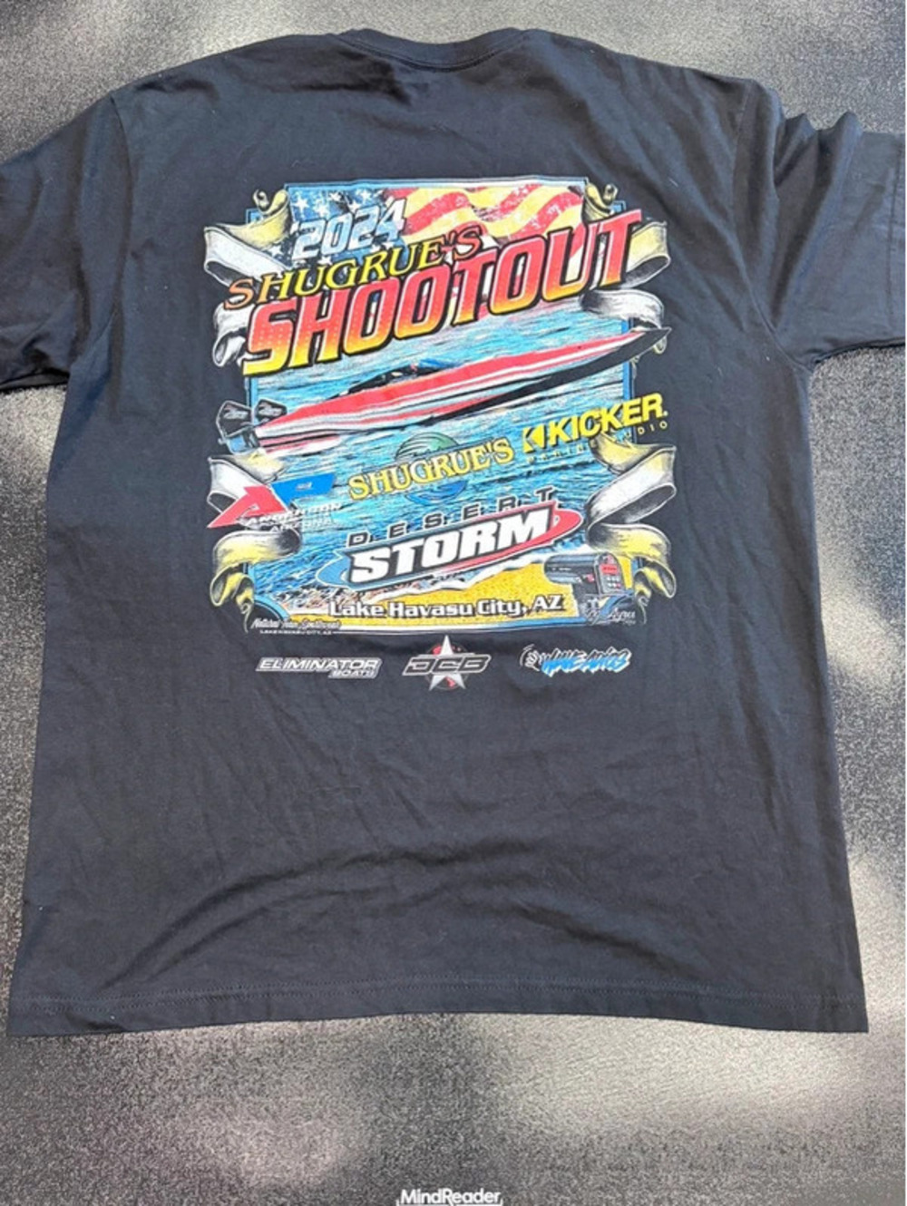 Shugrue’s Shootout 2024 Lake Havasu Boat Racing T-Shirt 1323 - Picture 4 of 4